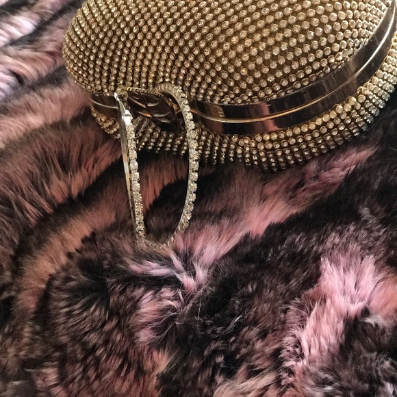 Silver Rhinestone Earrings - Picture 2 of 4